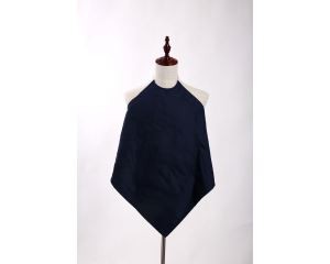 Delantal impermeable PU azul con botón